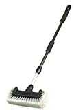 Carrand 93072 Flow-Thru 10" Quad Wash Brush with 71" Aluminum Extension Pole , black