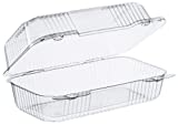 Dart C35UT1 9 in Med Oblong Clear Hinged Container, 9.0 X 5.4 Inches (Case of 250)