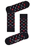 Happy Socks Key To My Heart Sock Black/Red 10-13
