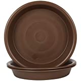 TITE Plant Saucer 16 inch,Heavy Large Planter Durable Thicker Plastic Plant Trays for Indoors and Outdoor,Plant Saucer Drip Trays,Brown (16 inch,Brown)