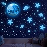 Glowing Stars for Ceiling, 1008 PCS Glow in The Dark Stars,Space Wall Decals Solar System Galaxy Planets Wall Stickers for Kids, Wall Decor for Girls Kids Bedroom Nursery Birthday Party Favor