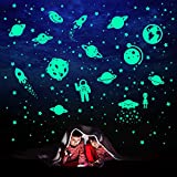 260 PCS Glow in The Dark Stars, Glowing Stars for Ceiling, Star Wall Decals Solar System Space Galaxy Planets Wall Stickers for Kids, Girls Boys Room Decorations for Bedroom
