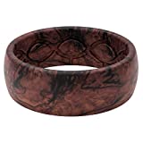 Nomad Redwood Silicone Ring by Groove Life - Breathable Rubber Wedding Rings for Men, Lifetime Coverage, Unique Design, Comfort Fit Ring - Size 11