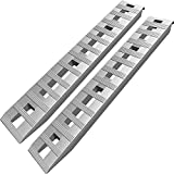 72'' X 15'' Aluminum Trailer Ramps 6000LBS Total Beavertail Hook End 1 Pair 2 Ramps