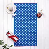 Welspun Basics Beach Towels | Stars & Stripes | Blue & Red | Pack of 2 | 100% Turkish Cotton | Oversized 40" x 72" | Pool & Beach | Soft & Absorbent | Quick Dry | 450 GSM