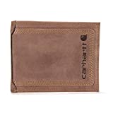 Carhartt Men's Billfold Wallet, Leather Triple-Stitched (Brown), One Size