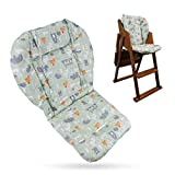 Myusbest Baby High Chair Cushion, Thick Pad for Wooden High Chair, Baby Dining Chair Liner Mat(er Mat(Green Forest)