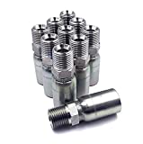 (10-Pack) MP-08-08 | 1/2" Hose x 1/2" NPTF Male Pipe Thread Hydraulic Hose End Crimp Fitting