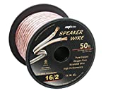 High Performance 16 Gauge Speaker Wire, Oxygen Free Pure Copper - UL Listed Class 2 (50 Feet Spool)