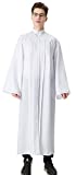 IvyRobes Unisex Matte Robe with Open Sleeves for Baptism Confirmation Choir Officiant or Costume Large White 51