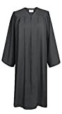 GradPlaza Matte Graduation Gown for High School and Bachelor or Choir Robe for Church Clergy Robe Costume Black