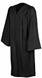 Leishungao Adult Black Choir Robe Matte Finish for Choir Clergy ReligiousWearing Height 5'3''-5'5''