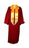 GraduationForYou Unisex Crescendo Choir Robe Cuff Sleeves with Gold Satin Stole