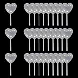 4ml Clear Heart Shape Liquid Dropper, Pasteur Pipette, For Cupcake, Chocolate, Birthday Party And Holiday Decoration, 50 pcs