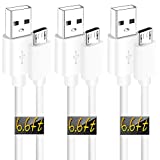 Micro USB Cable (3Pack 6FT) for Kindle Tablets Fire 6 7 HD 8 10 E-Reader,Samsung Galaxy Tablet Tab A,E,S2,3,4,S 7.0" 8.0" 9.6" 9.7" 10.1",SM-T280/350/580/113/377 Charger Charging Cord