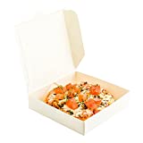 3.5 Inch Mini Pizza Boxes, Disposable Small Pizza Boxes - Durable, Locks In Miniature Pizzas, Cookies, Or Party Favors, White Paper Tiny Pizza Boxes, For Take Out, Celebrations, Or Catering