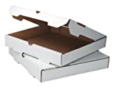 14" x 14" x 2" White Unprinted Corrugated Pizza Boxes (50 Boxes) - AB-238-1-02