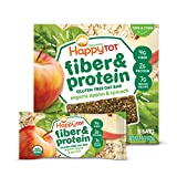 Happy Tot Organics Fiber & Protein Oat Bars, Apple & Spinach, 5 Count (Pack of 6) packaging may vary