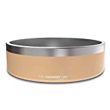 The Coldest Dog Bowl - Durable, Non-Skid, Stainless Steel, Double Wall, Heavy Duty with Rubber Bottom for Dogs, Cats, Pet Feeding (42 oz, Sahara Peach)