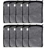 AQUANEAT Aquarium Filter Media Bags, Fish Tank Coarse/Fine Mesh Bags, 3x8/5.5x8 with Plastic Zipper for Activated Carbon 10pcs (Coarse, 5.5" x 8")