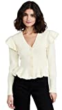 Line & Dot Women's Kate Sweater, Ivory, White, XS