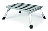 Camco Adjustable Height Aluminum Platform Step- Supports Up to 1,000 lb., Includes Non-Slip Rubber Feet, Durable Construction, Easy to Store and Transport - (43676),One Size