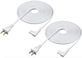 Vebner 16-Foot 2-Pack Power Cord Compatible with Sonos One, Sonos One SL, Sonos Play-1 Speakers - Power Plug Cable (Extra Long, White)