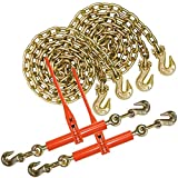 VULCAN Chain and Load Binder Kit - Grade 70-3/8 Inch x 10 Foot - 6,600 Pound Safe Working Load