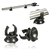 Pawfly 1.3 Inch Aquarium Heater Suction Cups Suckers with 0.95 Inch Clips Black Standard Heating Rod Holders Clamps for Fish Tanks (Not for Airline Tubing), 12 Pack