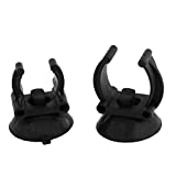 2 Pcs Suction Cup Aquarium Heater Clip Glass Stick Holder Black