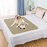 Waterproof Dog Bed Cover Dog Pad Pet Blanket for Couch Sofa Anti-Slip Furniture Protrctor(4050", Beige)