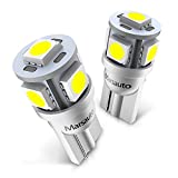 Marsauto 194 LED Bulbs 168 T10 2825 5SMD LED Bulbs Car Dome Map License Plate Lights Lamp White 12V (Pack of 2)