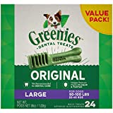 GREENIES Original Large Natural Dog Dental Care Chews Oral Health Dog Treats, 36 oz. Pack (24 Treats)