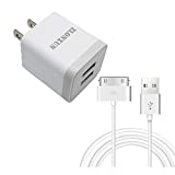 ZLONXUN Wall Charger with Cable Compatible for iPhone 4/4S, i Pad 3/2/1