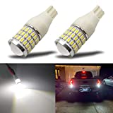 iBrightstar Newest 9-30V Super Bright Error Free T15 912 W16W 921 LED Bulbs with Projector replacement for Back Up Reverse Lights, Truck Cargo Lights, 3rd Brake Lights, Xenon White