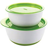 OXO Tot Small & Large Bowl Set with Snap On Lids - Green