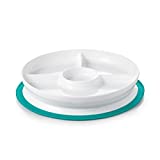 OXO Tot Stick & Stay Suction Divided Plate- Teal