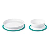 OXO Tot Stick & Stay Suction Plate & Bowl Bundle - Teal