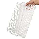 Hmyomina 10 Pack Cat Scat Mat 17 X 14 Inch Square Scat Mat for Cats Prickle Strips from Digging Cat Deterrent Outdoor（White）