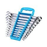 DURATECH Combination Wrench Set, Metric, 11-Piece, 8, 10, 11, 12, 13, 14, 15, 16, 17, 18, 19mm, 12-Point, Chrome Vanadium Steel, with Plastic Tray