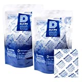 Dry & Dry 50 Gram [20 Packets] Premium Pure & Safe Silica Gel Packets Desiccant Packs Silica Packets - Rechargeable Silica Packets, Moisture Absorbers, Silica Gel