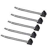 Push Button Switch Waterproof On-Off Light Wired Switches 12V for Motorcycle/Car 5Pcs (Black)