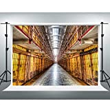 Prison Bars Mugshot Backdrop Police Station Jail Background 7x5ft Party Photo Booth Studio Props ZYVV0589