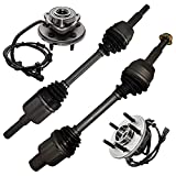 Detroit Axle - 4PC Front CV Axle Drive Shafts and Wheel Hub Bearing Assemblies for 2002-2008 Ford Explorer 4WD - [2003-2005 Lincoln Aviator 4WD] - 2002-2005 Mercury Mountaineer 4WD