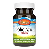 Carlson - Folic Acid, 400 mcg, Provides Important Prenatal Support, Fetal Development, 300 Tablets