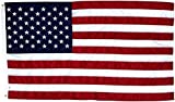 3x5 Ft American Flag | 100% Made in USA | US Flag in Heavy Duty Outdoor Nylon - UV Fade Resistant - Premium Embroidered Stars, Sewn Stripes, and Brass Grommets (3 x 5 Foot)