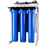 iSpring RCB3P Reverse Osmosis RO Water Filtration System, 300 GPD, Tankless, for Residential and Light Commercial usage,TDS Reduction, with Booster Pump and Pressure Gauge