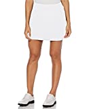 PGA TOUR Women's Airflux 16" Golf Skort with Tummy Control Waistband, Bright White, Large