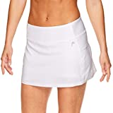 HEAD Women's Athletic Tennis Skirt with Ball Pocket - Workout Golf Exercise & Running Skort - Ability Stark White, Large