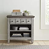 Liberty Furniture Industries Heartland 1 Drawer Night Stand with Charging Station, Antique White